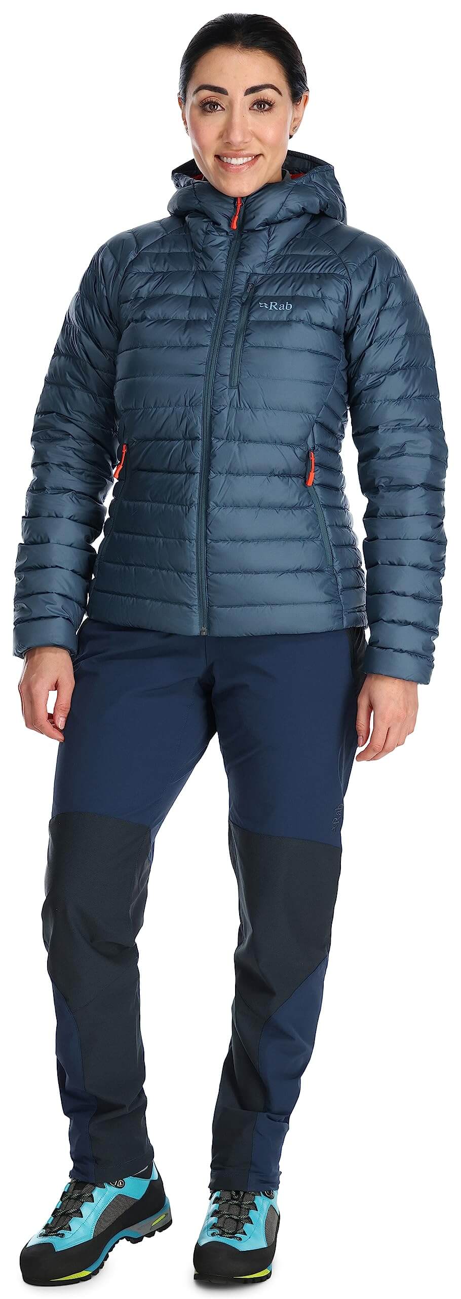 Image of Rab Women's Microlight Alpine 700-Fill Down Hooded Puffer Jacket for Hiking & Skiing, a Puffer Jacket available for $427.75 Buy now and save at Adventure Travel Gear