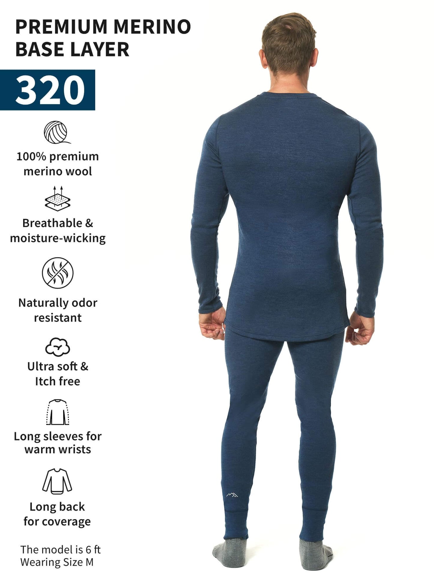 Image of Merino.tech Merino Wool Base Layer Mens Set - Thermal Underwear, a Men's Base Layer Set available for $123.24 Buy now and save at Adventure Travel Gear