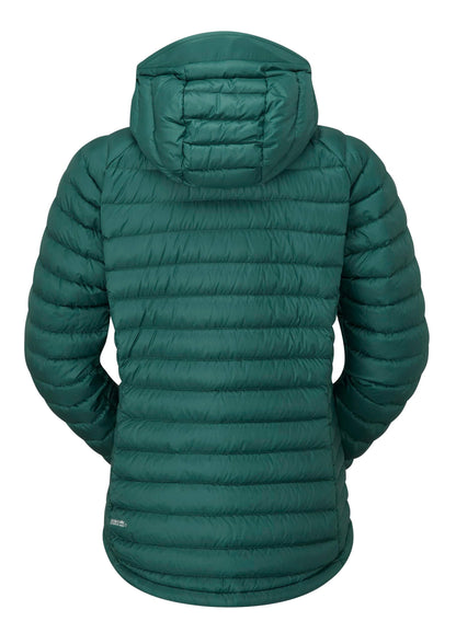 Image of Rab Women's Microlight Alpine 700-Fill Down Hooded Puffer Jacket for Hiking & Skiing, a Puffer Jacket available for $427.75 Buy now and save at Adventure Travel Gear