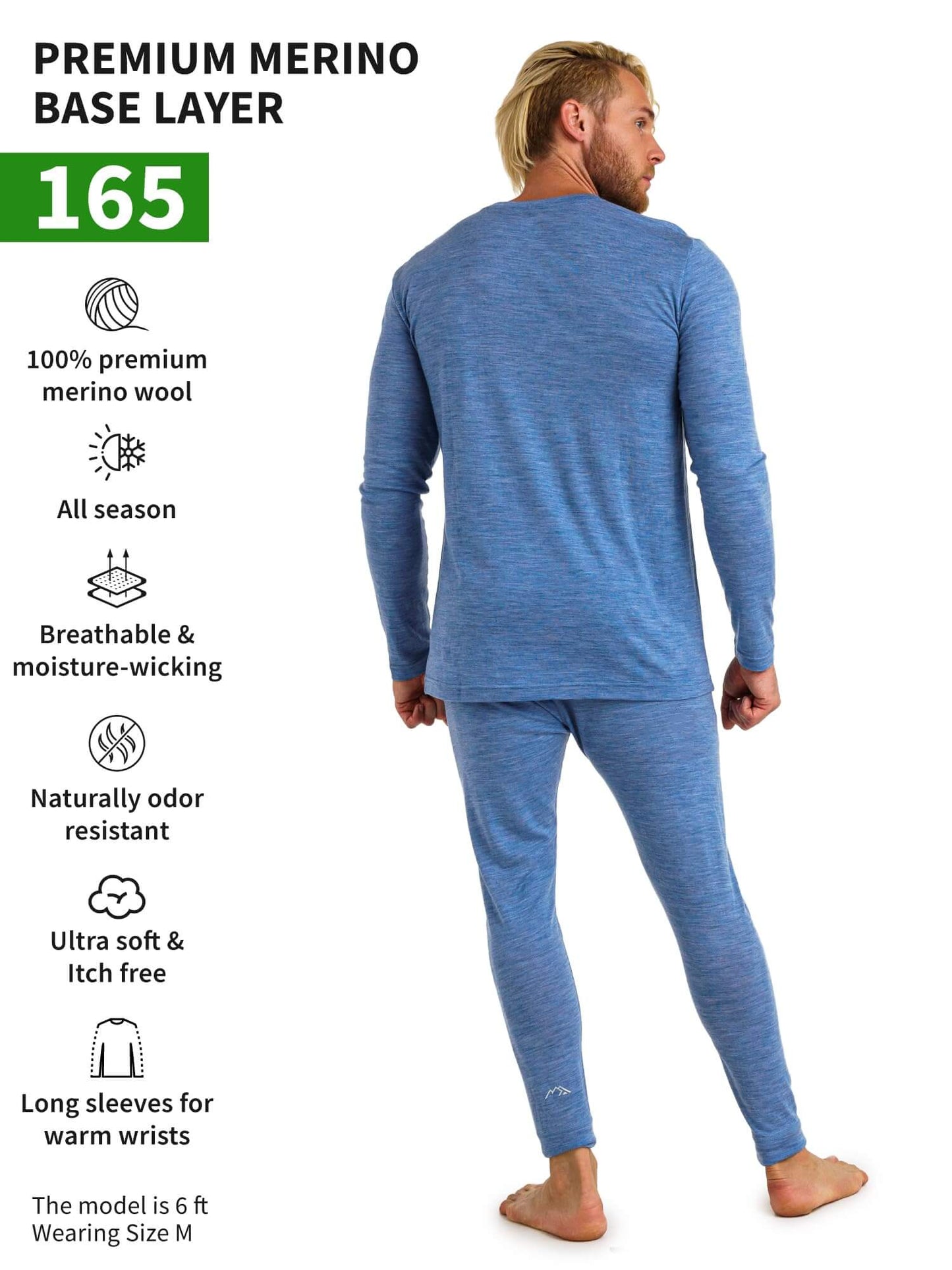 Image of Merino.tech Merino Wool Base Layer Mens Set - Thermal Underwear, a Men's Base Layer Set available for $123.24 Buy now and save at Adventure Travel Gear