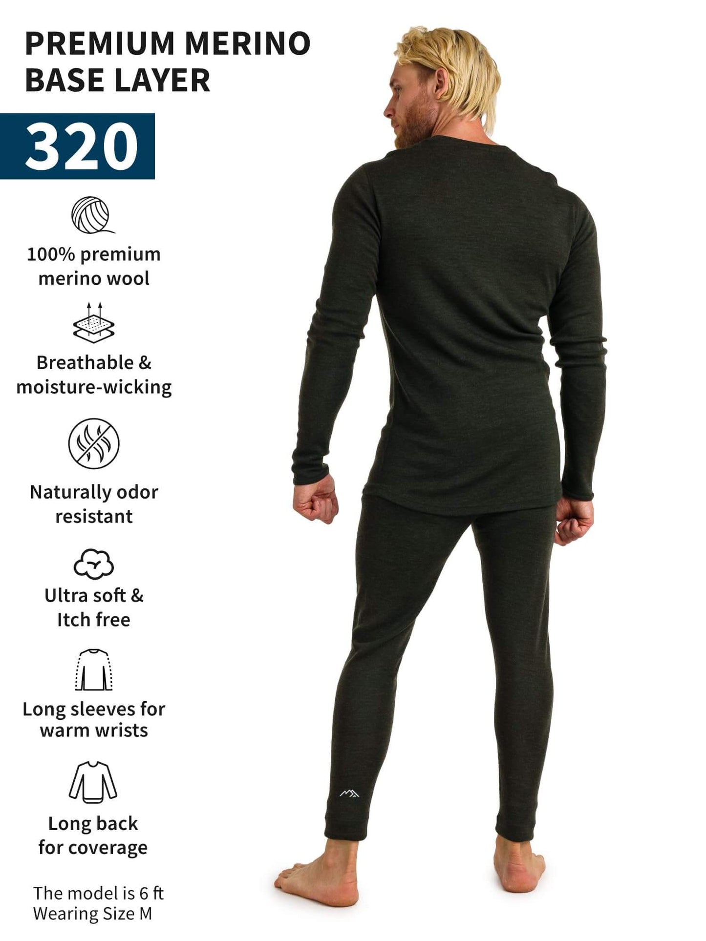 Image of Merino.tech Merino Wool Base Layer Mens Set - Thermal Underwear, a Men's Base Layer Set available for $123.24 Buy now and save at Adventure Travel Gear