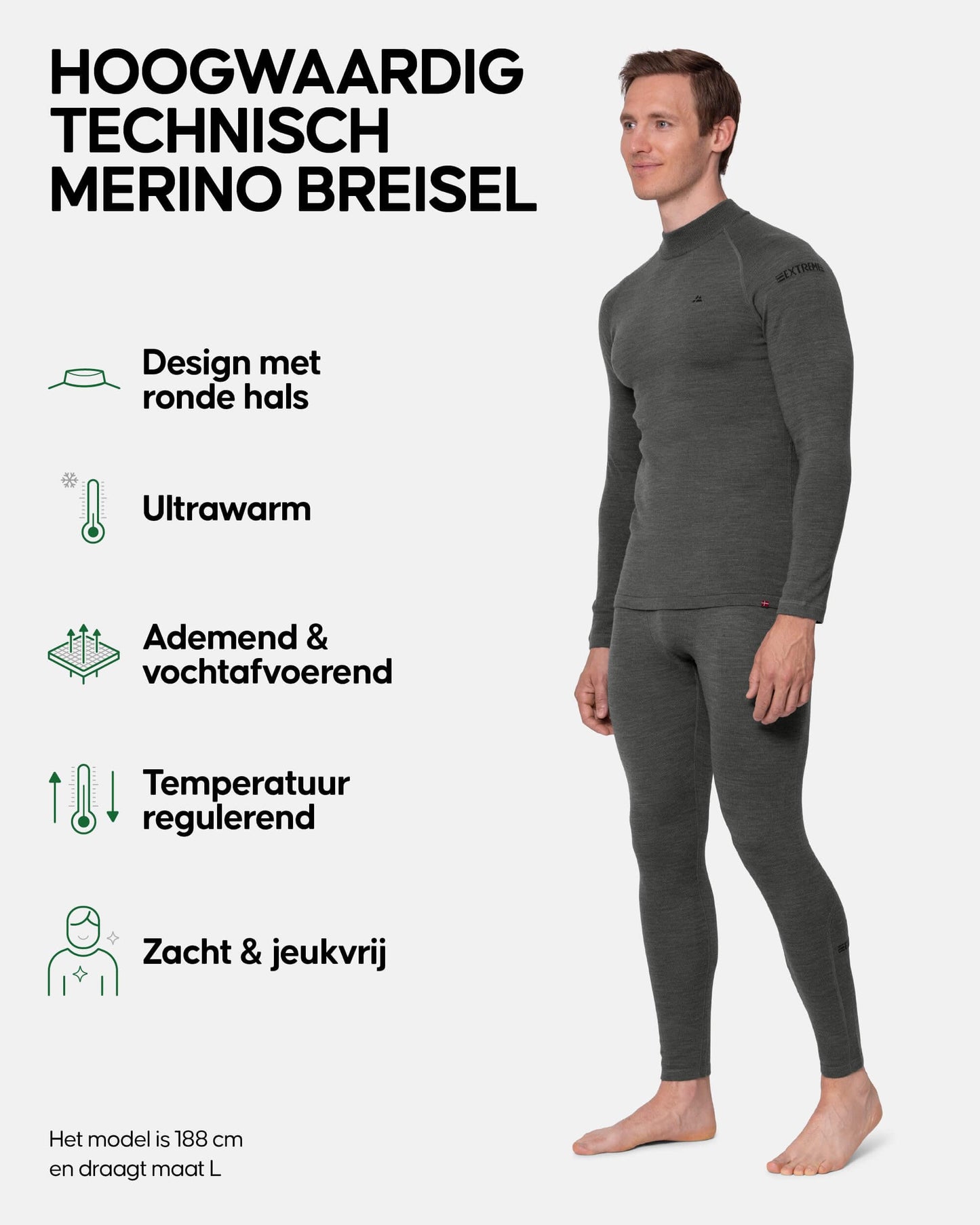 Image of DANISH ENDURANCE Men's Merino Thermal Underwear Set for Extreme Cold, a Men's Base Layer Set available for $202.93 Buy now and save at Adventure Travel Gear