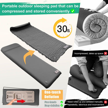 Image of Self Inflating Sleeping Pad with Electric Pump, 3.14" Ultra-Thick, a Sleeping Pad available for $115.99 Buy now and save at Adventure Travel Gear