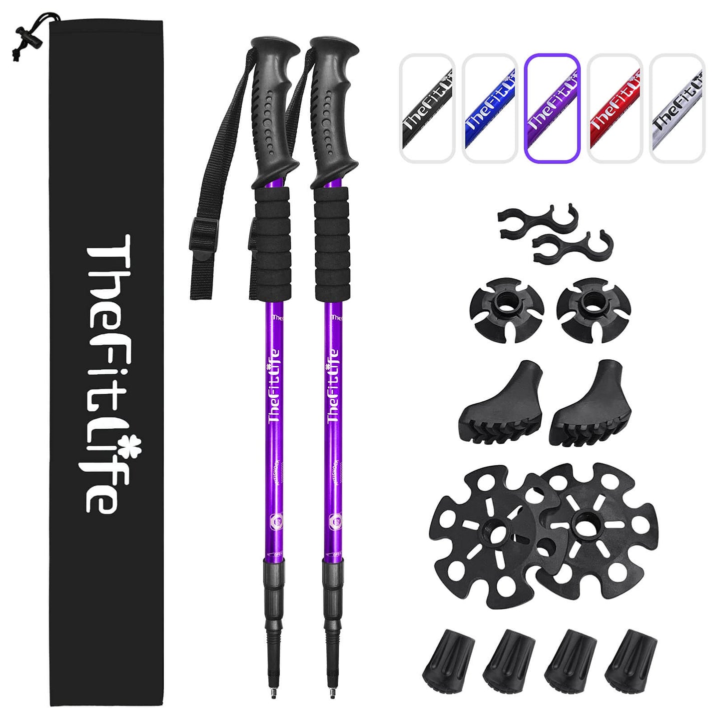 Image of TheFitLife Nordic Walking Trekking Poles - 2 Sticks with Anti-Shock and Quick Lock System, a Hiking Poles available for $36.22 Buy now and save at Adventure Travel Gear