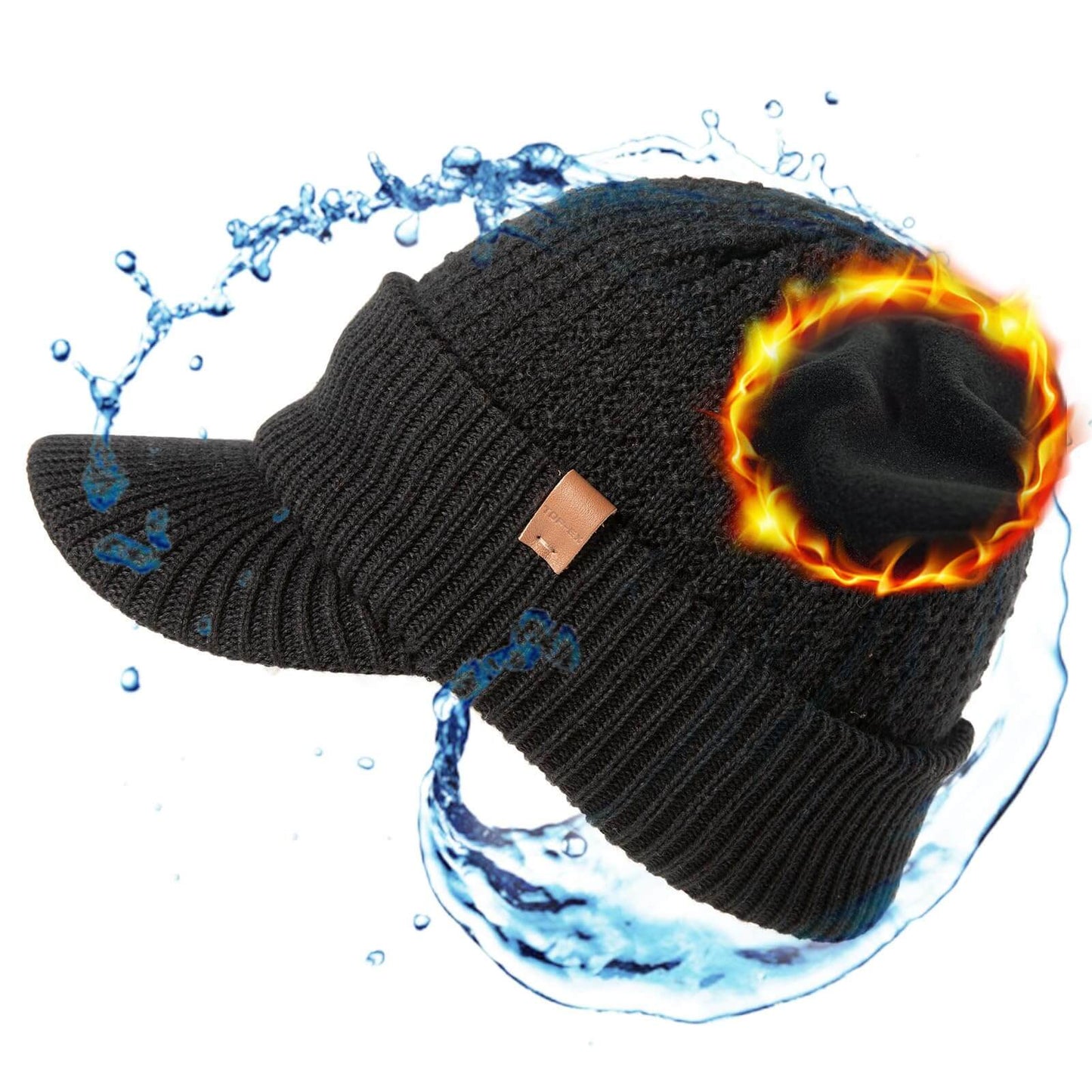 Image of TOP-EX Merino Wool Waterproof All Weather Brim Beanie, a Beanie available for $48.71 Buy now and save at Adventure Travel Gear