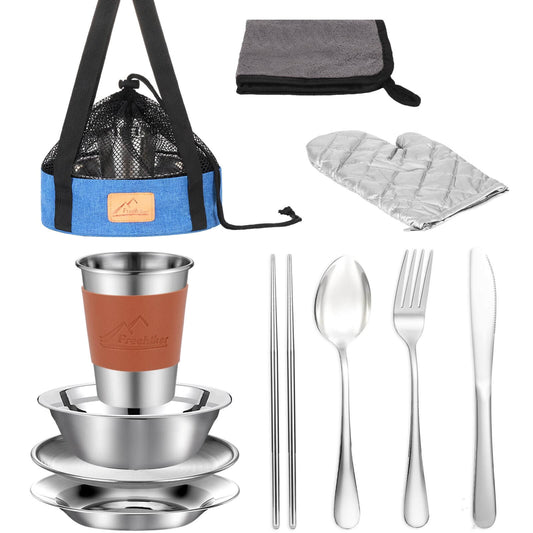 Image of Freehiker Camping Mess Kit - 1 to 2 persons Dinnerware Set, a Camping Mess Kit available for $33.34 Buy now and save at Adventure Travel Gear