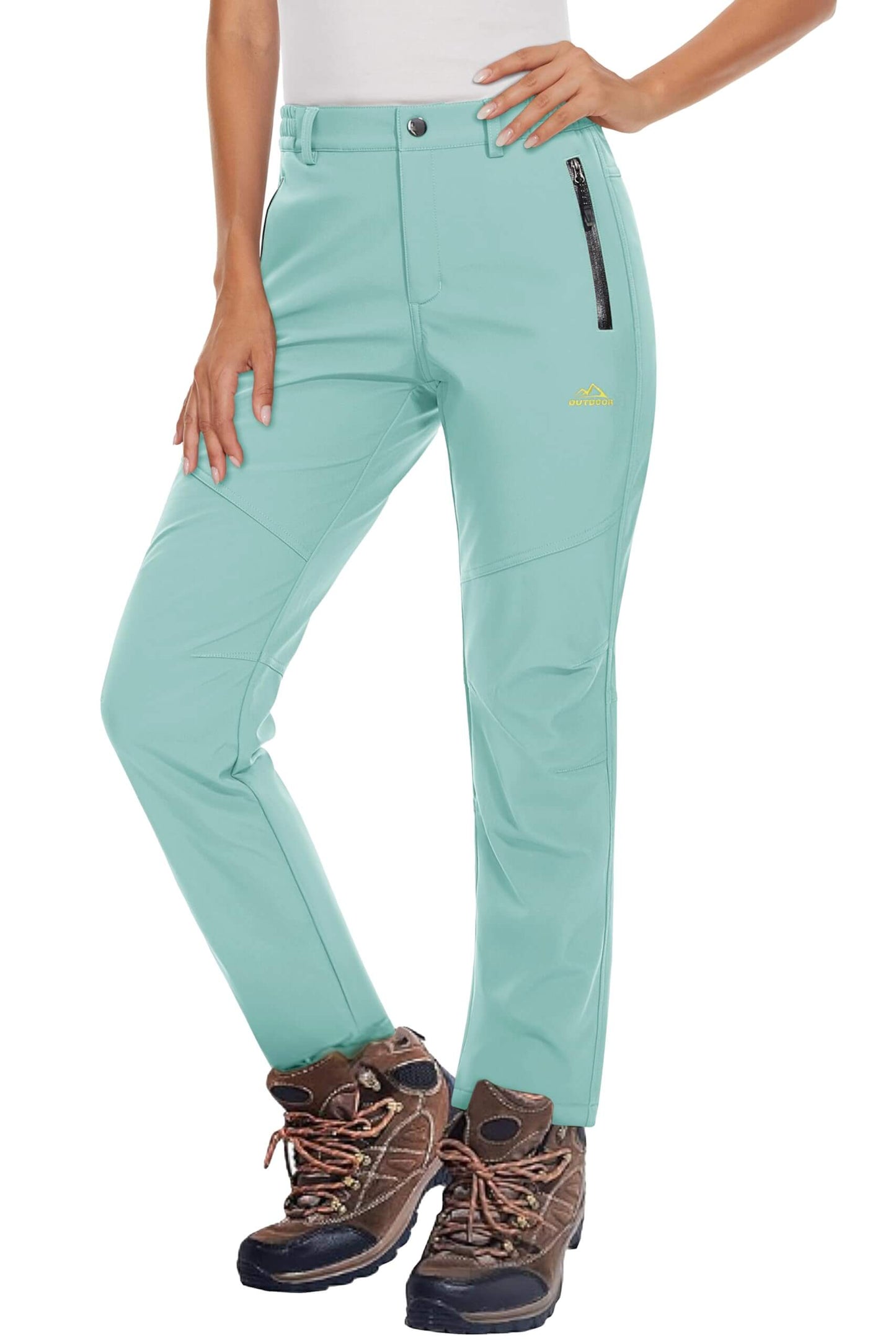 Image of Women's Fleece Lined Waterproof Insulated Softshell Pants, a Pants available for $65.22 Buy now and save at Adventure Travel Gear