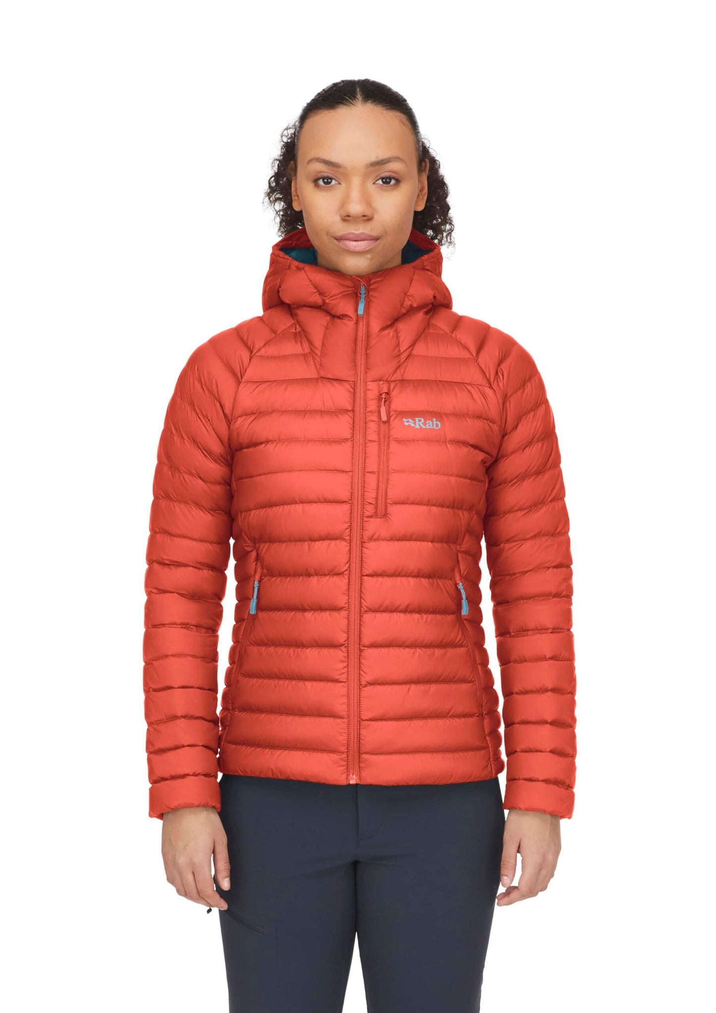 Image of Rab Women's Microlight Alpine 700-Fill Down Hooded Puffer Jacket for Hiking & Skiing, a Puffer Jacket available for $427.75 Buy now and save at Adventure Travel Gear