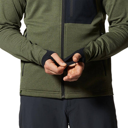 Image of Mountain Hardwear Men's Polartec Power Grid Full Zip Hoody, a Men's Mid Layer available for $232.00 Buy now and save at Adventure Travel Gear