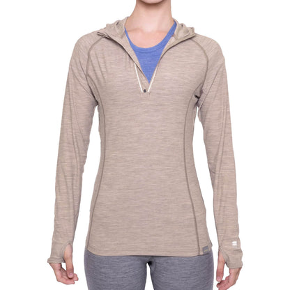 Image of MERIWOOL Women’s Base Layer Hoodie Lightweight Merino Wool Long Sleeve Thermal, a Women's Base Layer Hoodie available for $92.80 Buy now and save at Adventure Travel Gear