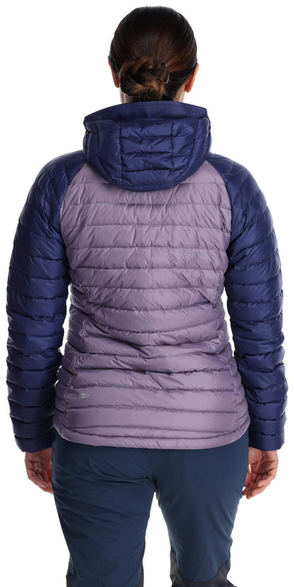 Image of Rab Women's Microlight Alpine 700-Fill Down Hooded Puffer Jacket for Hiking & Skiing, a Puffer Jacket available for $427.75 Buy now and save at Adventure Travel Gear