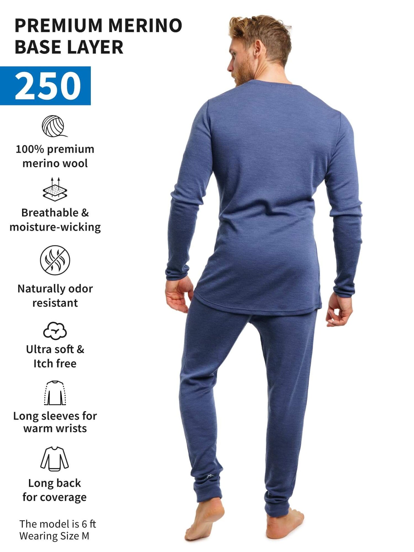 Image of Merino.tech Merino Wool Base Layer Mens Set - Thermal Underwear, a Men's Base Layer Set available for $123.24 Buy now and save at Adventure Travel Gear