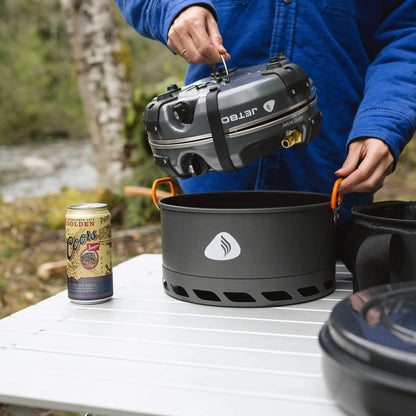 Image of Jetboil Genesis Basecamp Backpacking and Camping Stove Cooking System with Camping Cookware, a Backpacking Stove available for $579.93 Buy now and save at Adventure Travel Gear