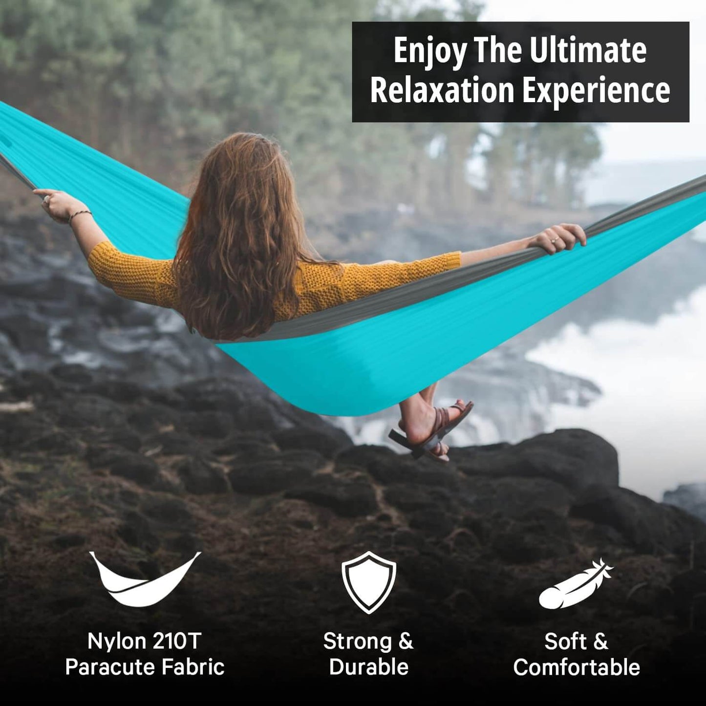 Image of Vigel Camping Hammock - XL Double Hammock 500 Lb Capacity, a Hammock available for $18.46 Buy now and save at Adventure Travel Gear