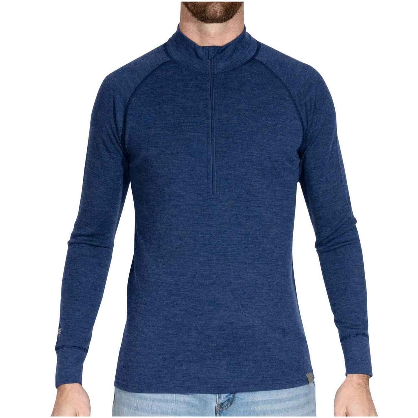 Image of MERIWOOL Mens Base Layer 100% Merino Wool Midweight 250g Half Zip Sweater for Men, a Men's Base Layer Sweater available for $94.25 Buy now and save at Adventure Travel Gear