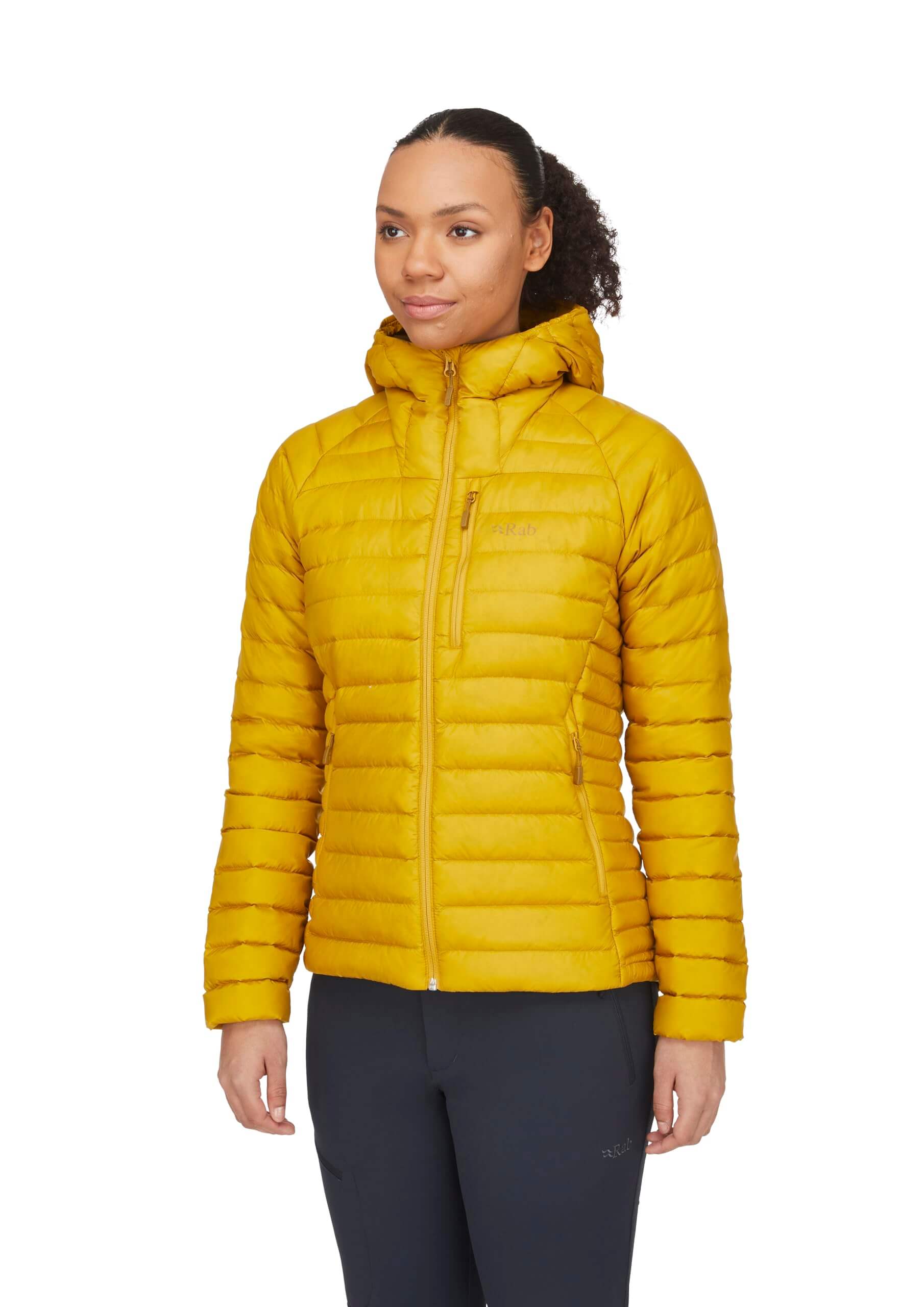 Image of Rab Women's Microlight Alpine 700-Fill Down Hooded Puffer Jacket for Hiking & Skiing, a Puffer Jacket available for $427.75 Buy now and save at Adventure Travel Gear