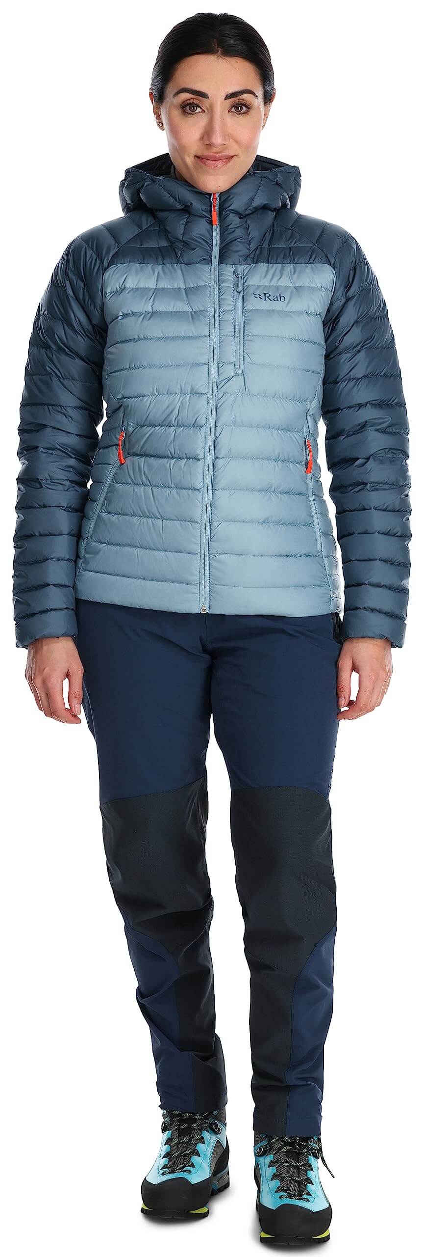 Image of Rab Women's Microlight Alpine 700-Fill Down Hooded Puffer Jacket for Hiking & Skiing, a Puffer Jacket available for $427.75 Buy now and save at Adventure Travel Gear