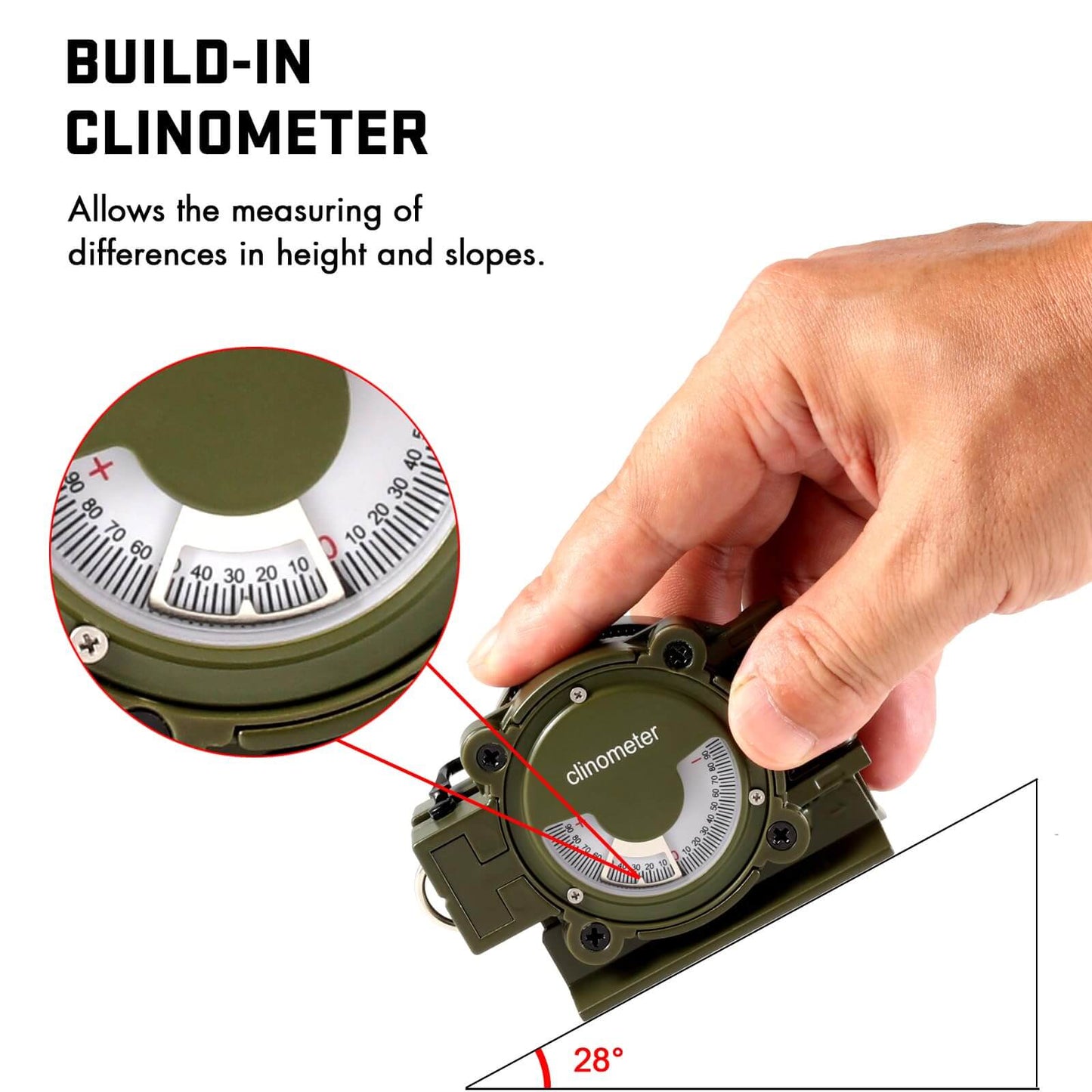 Image of Eyeskey Multifunctional Military Sighting Navigation Compass with Inclinometer, a Magnetic Navigational Compasses available for $40.59 Buy now and save at Adventure Travel Gear