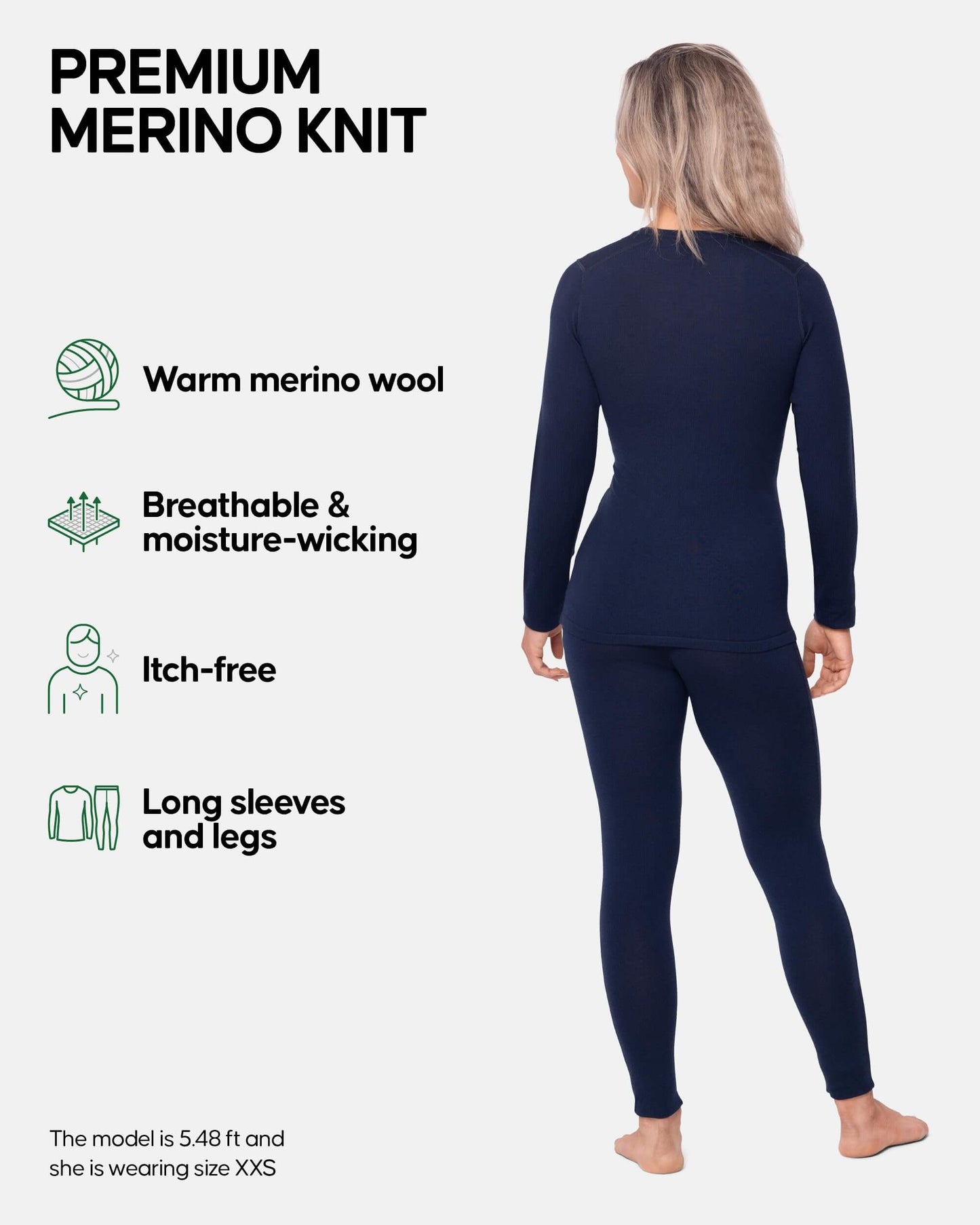 Image of DANISH ENDURANCE Women's Merino Wool Base Layer Set, Thermal Underwear for Women, Top and Bottom, a Women's Base Layer Set available for $144.93 Buy now and save at Adventure Travel Gear