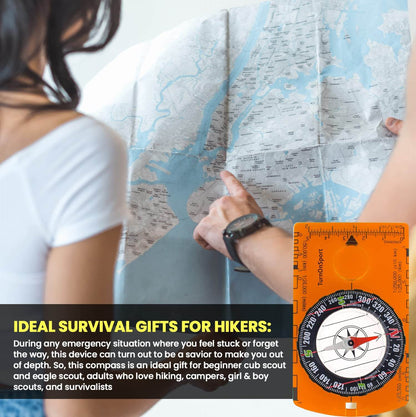 Image of Orienteering Compass Hiking Backpacking Compass, a Magnetic Navigational Compasses available for $14.47 Buy now and save at Adventure Travel Gear