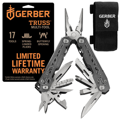 Image of Gerber Gear Truss 17-in-1 EDC Needle Nose Pliers Multi tool, a Multifunction Tool available for $97.44 Buy now and save at Adventure Travel Gear