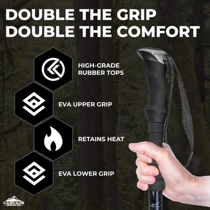 Image of Cascade Mountain Tech Lightweight Aircraft-Grade Aluminum Trekking Poles, a Hiking Poles available for $36.24 Buy now and save at Adventure Travel Gear