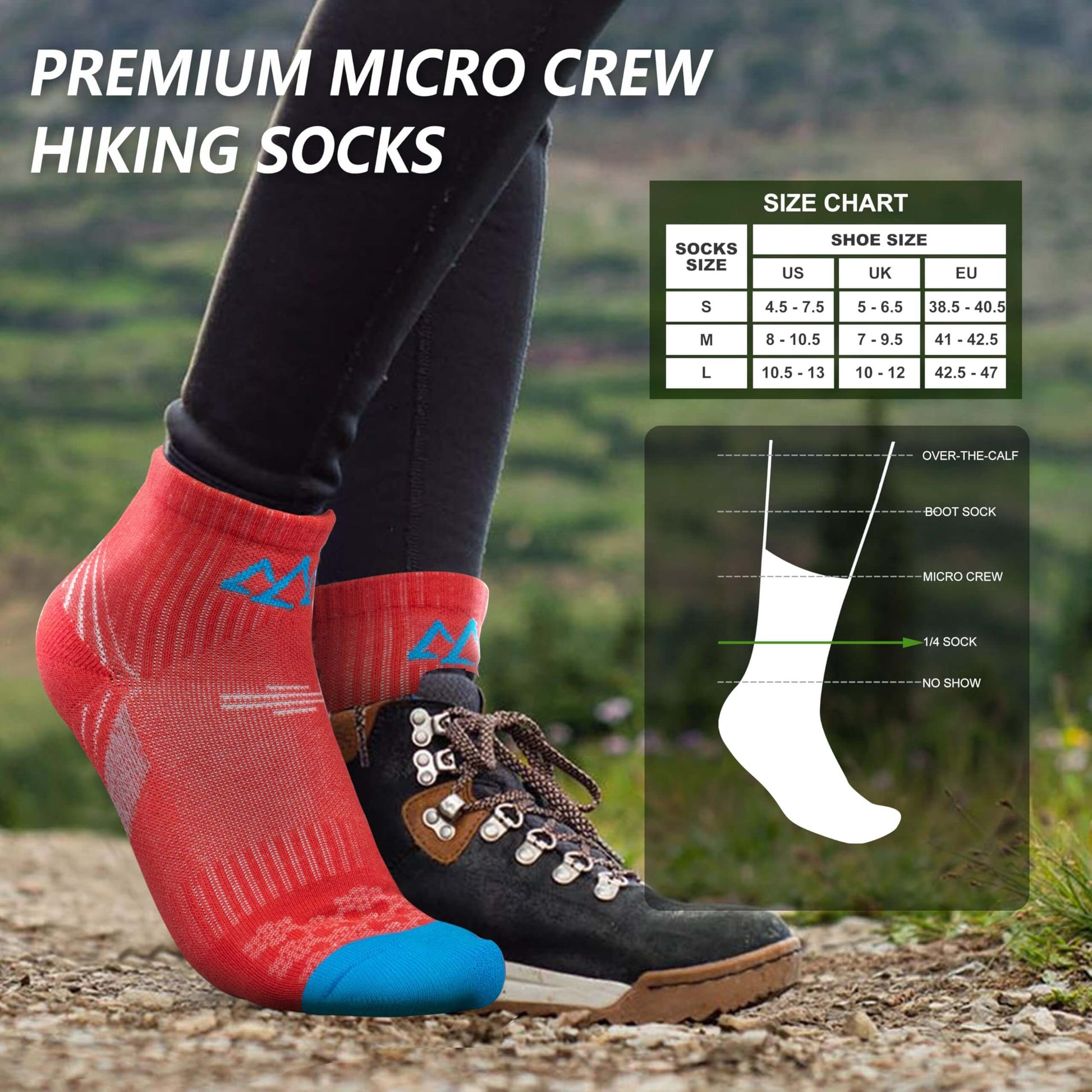 Image of innotree 5 Pack Cushioned Hiking Socks for Women, Lightweight, a Socks available for $28.99 Buy now and save at Adventure Travel Gear