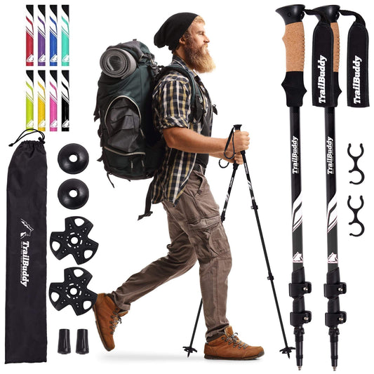 Image of TrailBuddy Trekking Poles - Lightweight, Collapsible Hiking Poles, a Hiking Poles available for $57.99 Buy now and save at Adventure Travel Gear