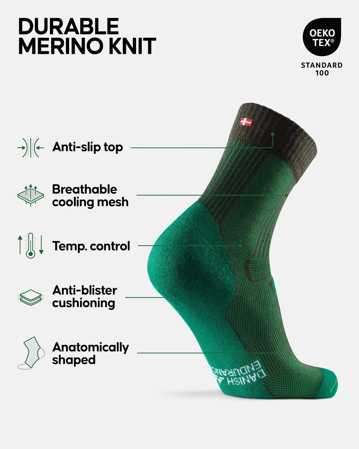 Image of DANISH ENDURANCE Hiking Socks, Lightweight, Merino Wool Socks for Men & Women, a Socks available for $49.23 Buy now and save at Adventure Travel Gear