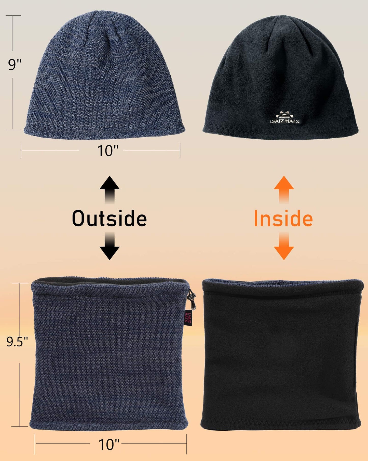 Image of Winter Beanie Skull Cap Neck Warmer Gaiter Set, a Beanie available for $27.54 Buy now and save at Adventure Travel Gear