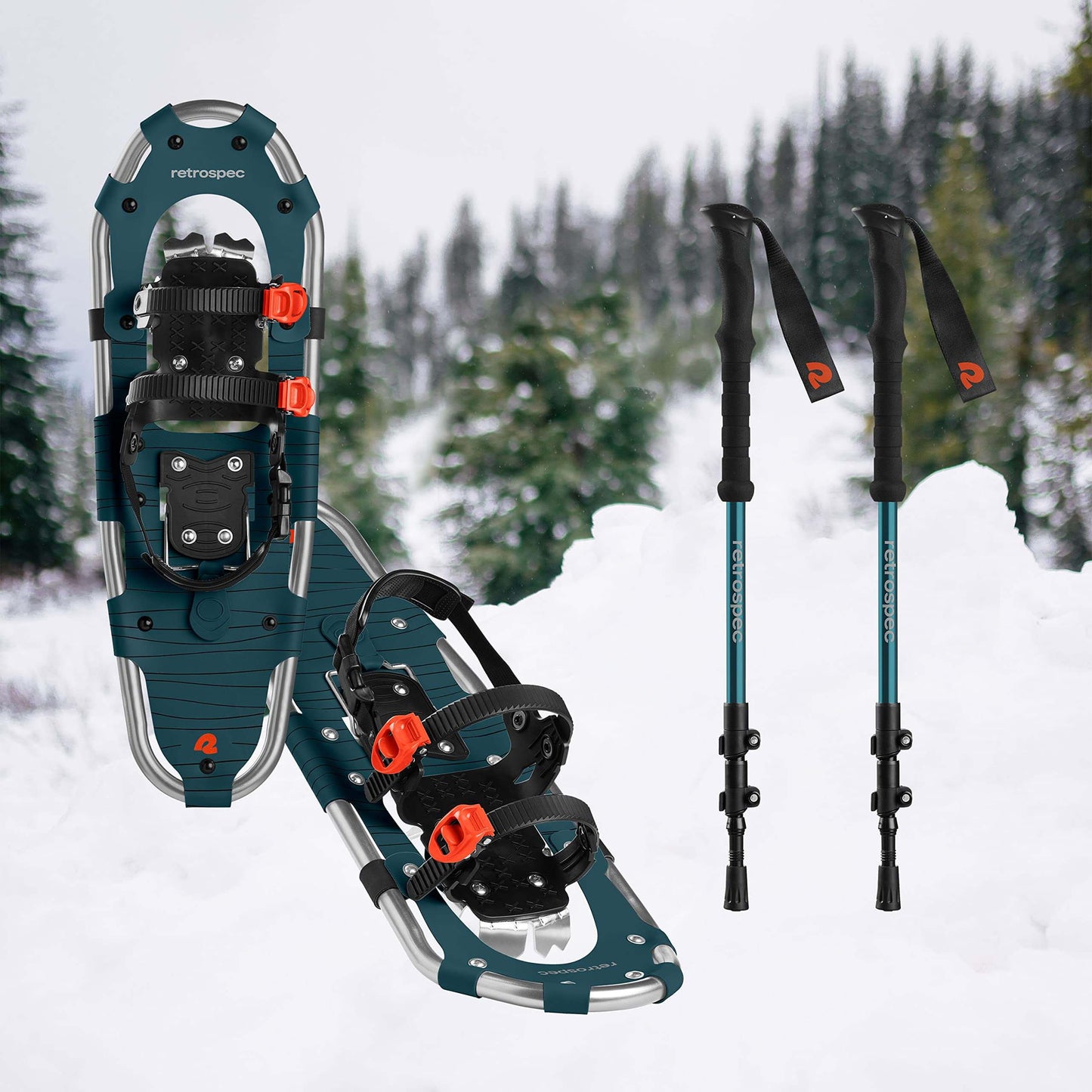 Image of Retrospec Drifter 21/25/30 Inch Snowshoes & Trekking Poles Bundle, a Snowshoes available for $130.49 Buy now and save at Adventure Travel Gear