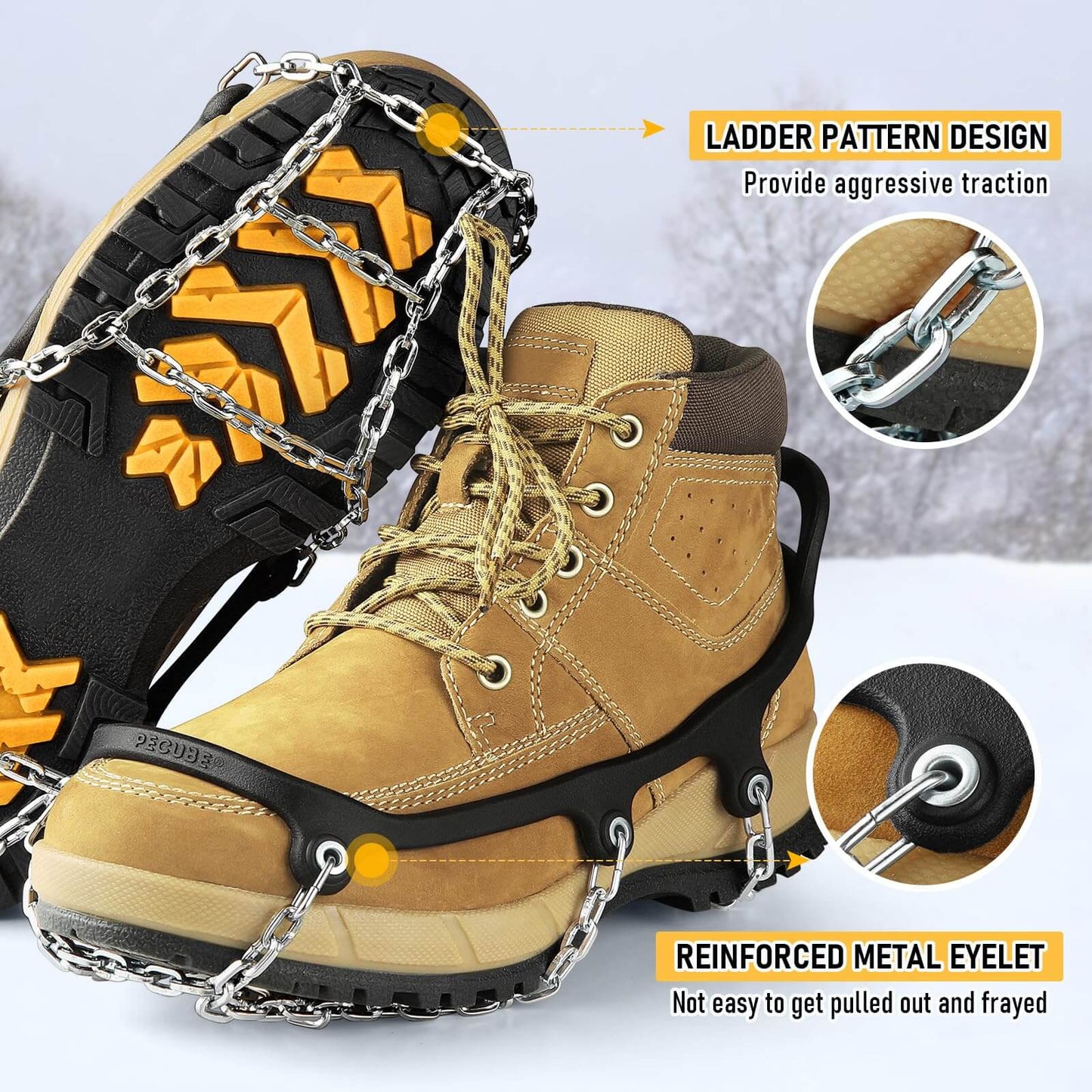 Image of Ice Cleats for Shoes and Boots Traction Cleats for Hiking Walking on Snow and Ice, a Traction Devices available for $36.24 Buy now and save at Adventure Travel Gear