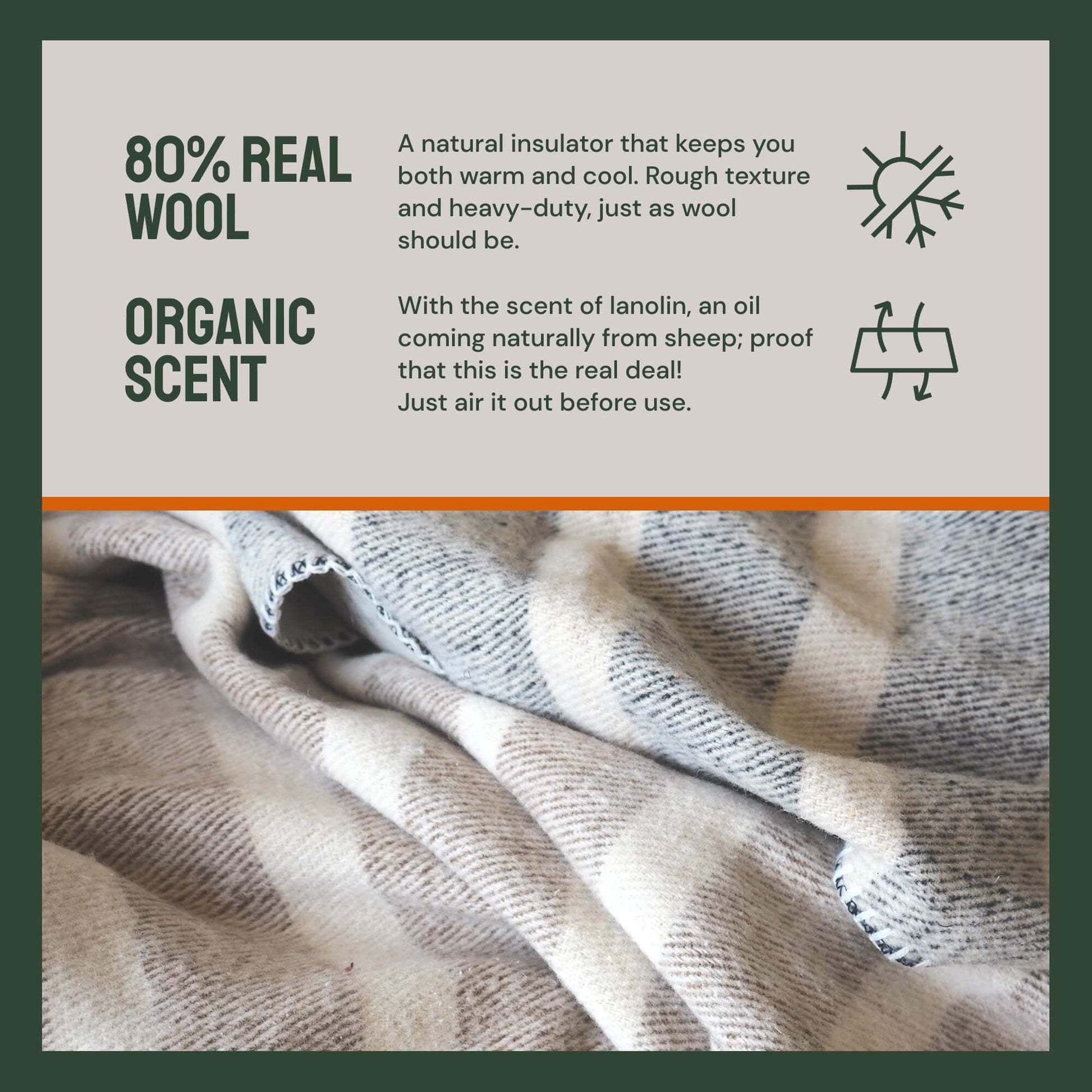 Image of Woolly Mammoth Merino Wool Blanket - Large 66" x 90", Camp Blanket, a Camping Blanket available for $101.49 Buy now and save at Adventure Travel Gear