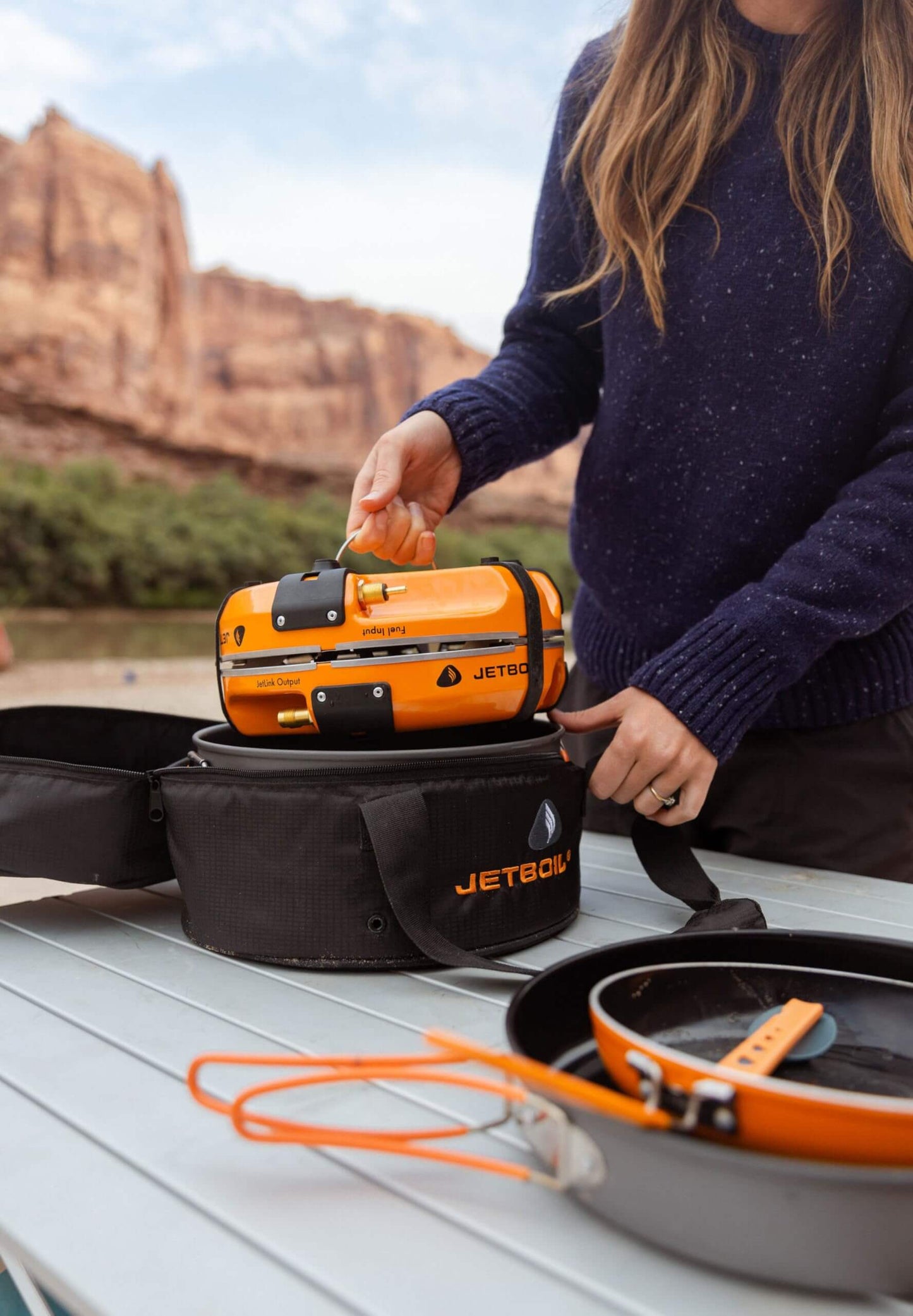 Image of Jetboil Genesis Basecamp Backpacking and Camping Stove Cooking System with Camping Cookware, a Backpacking Stove available for $579.93 Buy now and save at Adventure Travel Gear