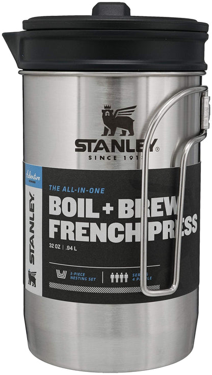 Image of STANLEY Adventure All-in-One Boil + Brew French Press | 32 OZ, a French Press available for $52.78 Buy now and save at Adventure Travel Gear