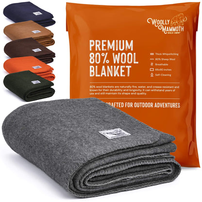 Image of Woolly Mammoth Merino Wool Blanket - Large 66" x 90", Camp Blanket, a Camping Blanket available for $101.49 Buy now and save at Adventure Travel Gear