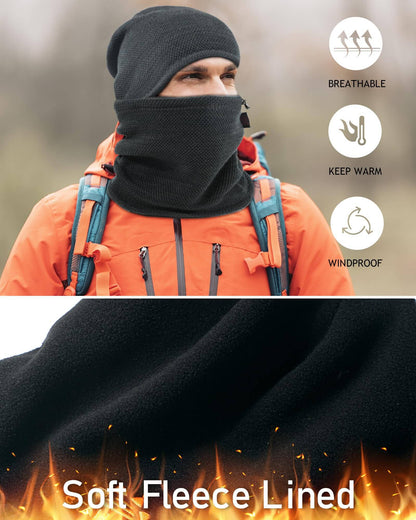 Image of Winter Beanie Skull Cap Neck Warmer Gaiter Set, a Beanie available for $27.54 Buy now and save at Adventure Travel Gear