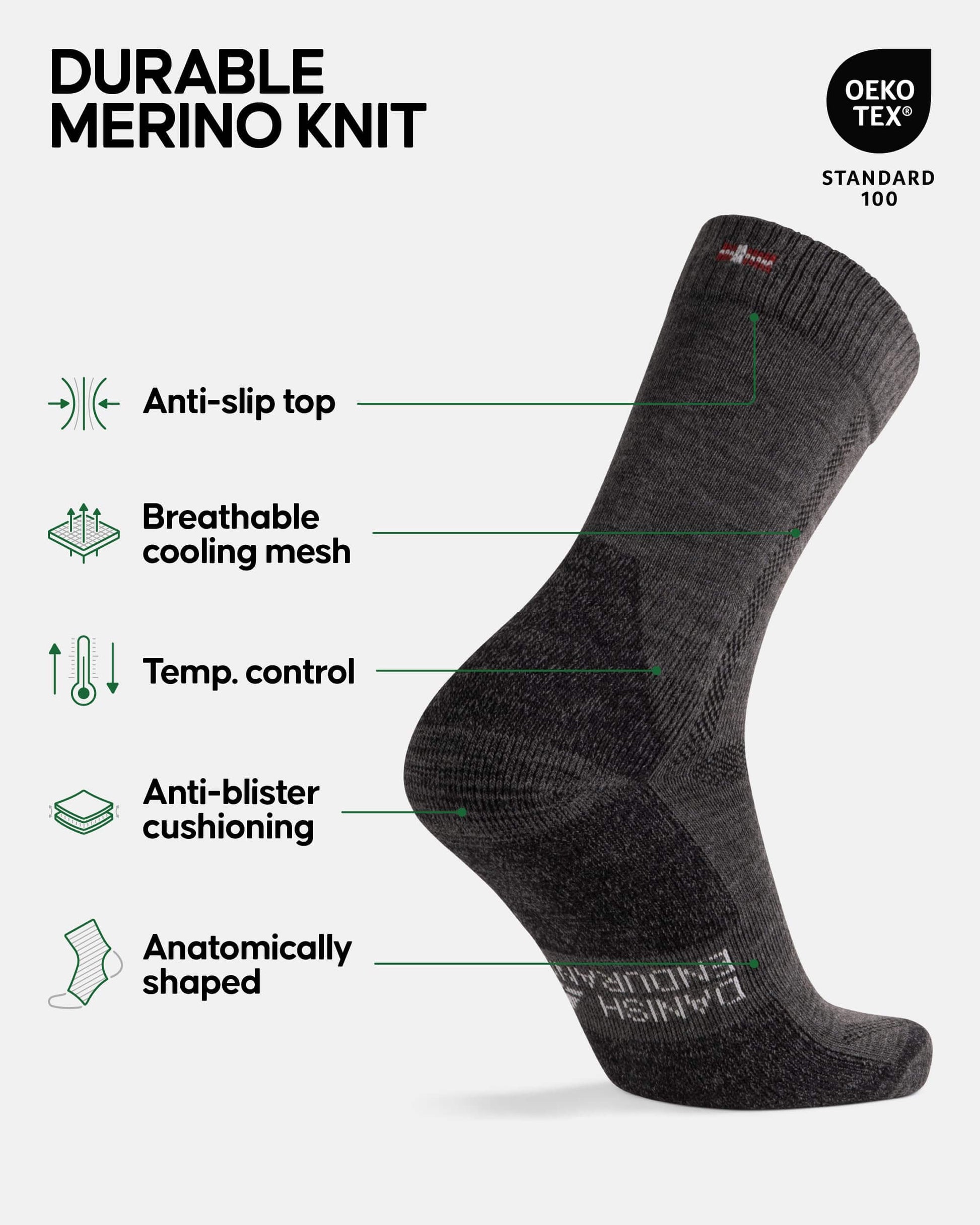 Image of DANISH ENDURANCE Hiking Socks, Winter Socks, Merino Wool Socks, a Socks available for $50.68 Buy now and save at Adventure Travel Gear