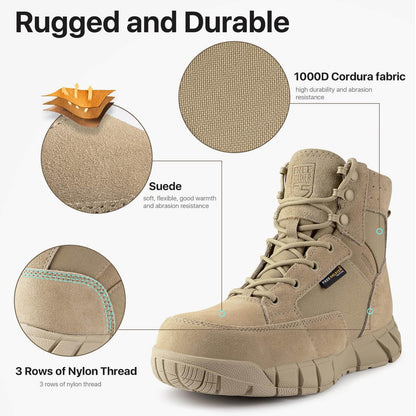 Image of FREE SOLDIER Women's Tactical Boots 6 Inches Lightweight Waterproof, a Footwear available for $127.88 Buy now and save at Adventure Travel Gear