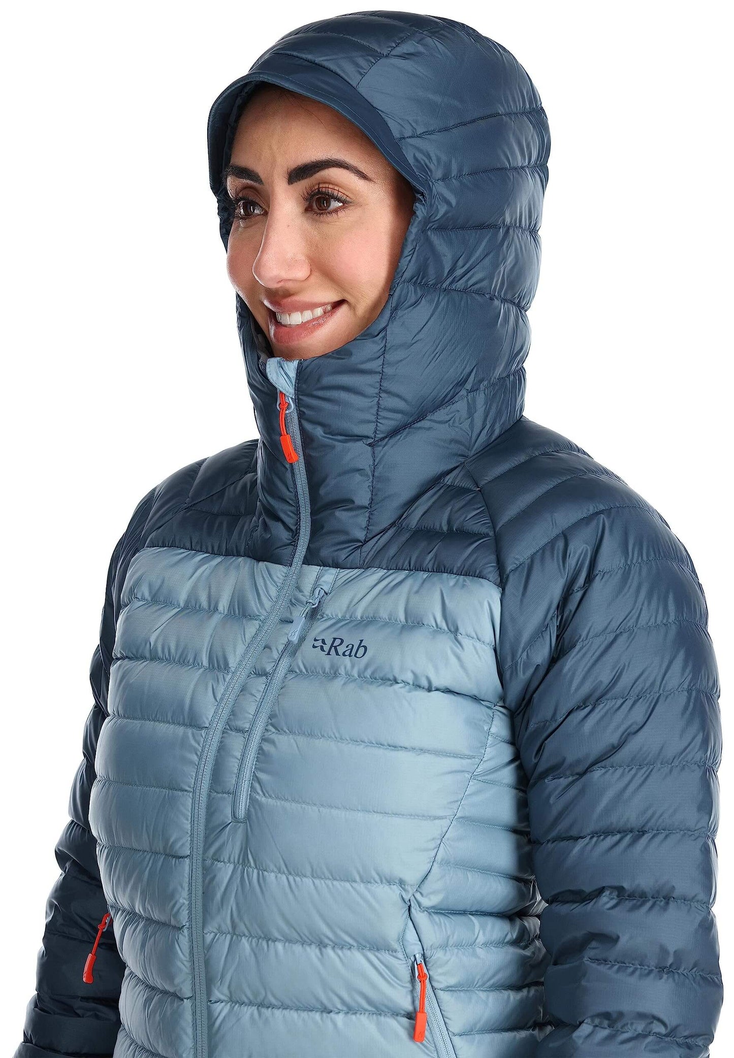 Image of Rab Women's Microlight Alpine 700-Fill Down Hooded Puffer Jacket for Hiking & Skiing, a Puffer Jacket available for $427.75 Buy now and save at Adventure Travel Gear