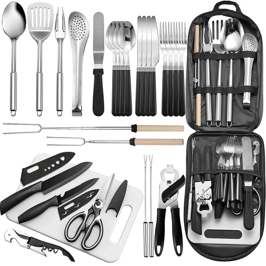 Image of Freehiker Portable Camping Kitchen Utensil Set-27 Piece, a Camping Kitchen Utensil Set available for $72.49 Buy now and save at Adventure Travel Gear