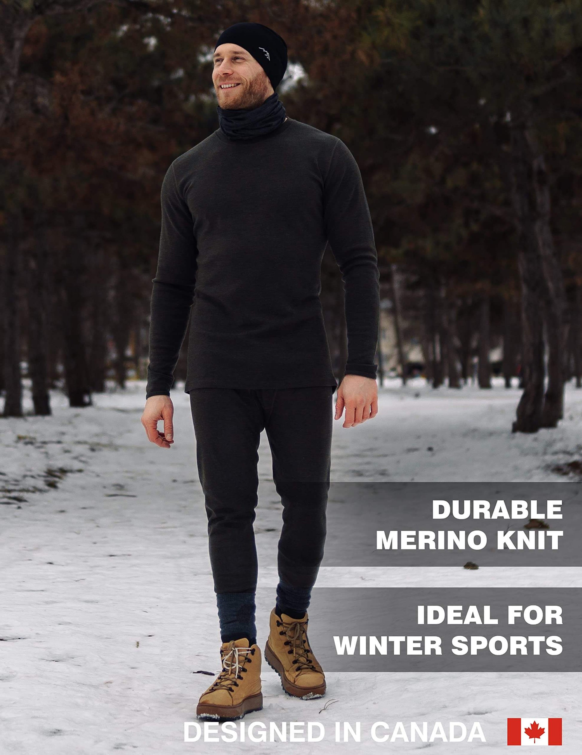 Image of Merino.tech Merino Wool Base Layer Mens Set - Thermal Underwear, a Men's Base Layer Set available for $123.24 Buy now and save at Adventure Travel Gear