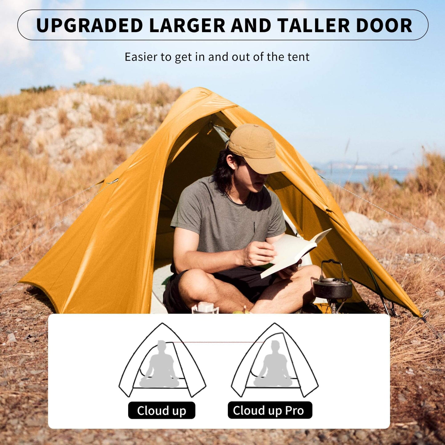 Image of Naturehike Upgraded Cloud up 1 Person Tent, Ultralight Backpacking Tent, a Tent available for $144.99 Buy now and save at Adventure Travel Gear