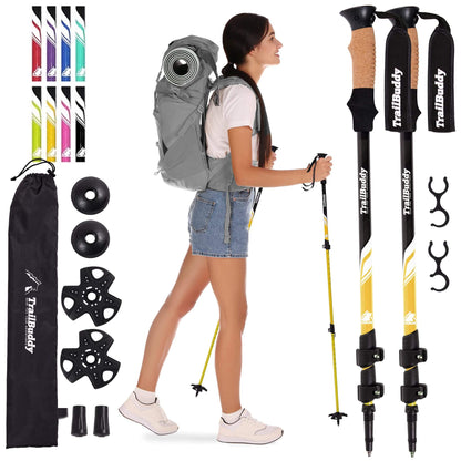 Image of TrailBuddy Trekking Poles - Lightweight, Collapsible Hiking Poles, a Hiking Poles available for $57.99 Buy now and save at Adventure Travel Gear