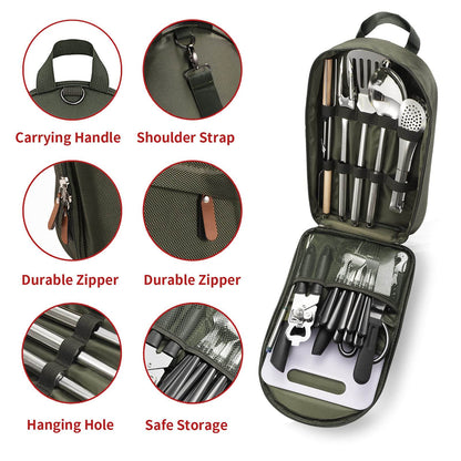 Image of Freehiker Portable Camping Kitchen Utensil Set-27 Piece, a Camping Kitchen Utensil Set available for $72.49 Buy now and save at Adventure Travel Gear