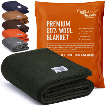 Image of Woolly Mammoth Merino Wool Blanket - Large 66" x 90", Camp Blanket, a Camping Blanket available for $101.49 Buy now and save at Adventure Travel Gear