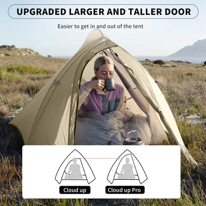 Image of Naturehike Upgraded Cloud up 1 Person Tent, Ultralight Backpacking Tent, a Tent available for $144.99 Buy now and save at Adventure Travel Gear