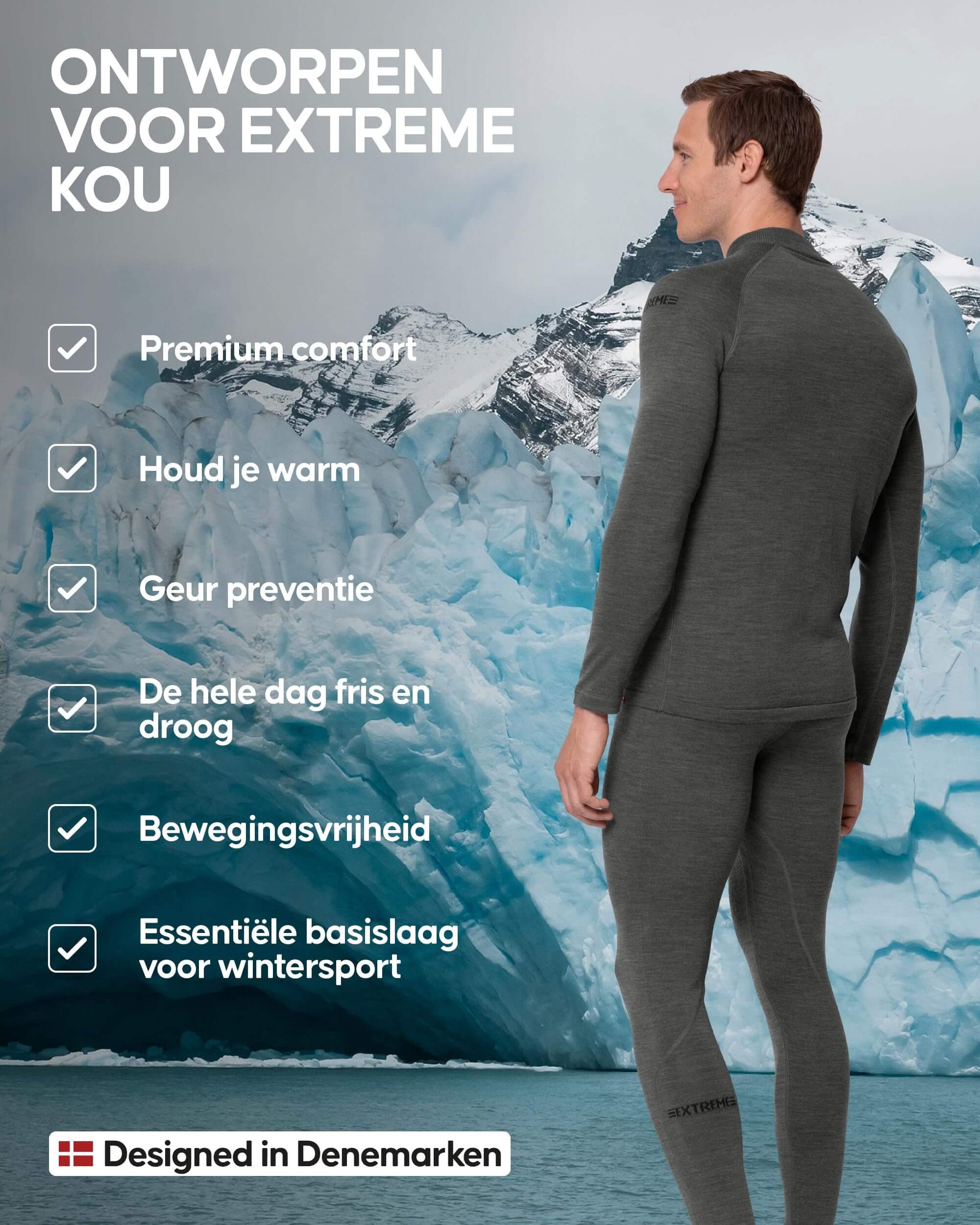 Image of DANISH ENDURANCE Men's Merino Thermal Underwear Set for Extreme Cold, a Men's Base Layer Set available for $202.93 Buy now and save at Adventure Travel Gear