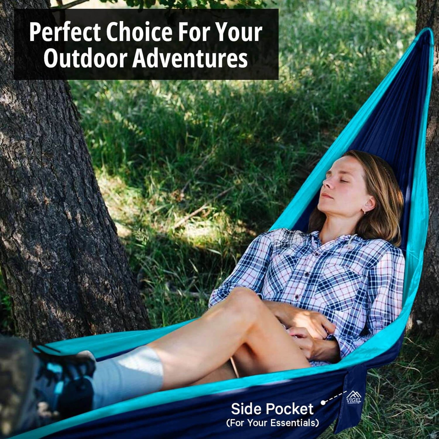 Image of Vigel Camping Hammock - XL Double Hammock 500 Lb Capacity, a Hammock available for $18.46 Buy now and save at Adventure Travel Gear