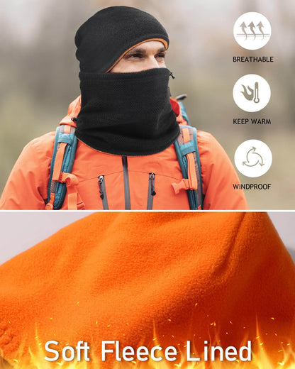 Image of Winter Beanie Skull Cap Neck Warmer Gaiter Set, a Beanie available for $27.54 Buy now and save at Adventure Travel Gear